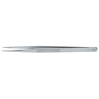 KNIPEX Präzisions-Pinzette mit Führungsstift, gerade Form, Länge 155 mm 