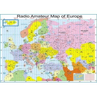 Radio Amateur Map of Europe / Europa-Karte