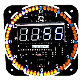 LED-Uhr EC1515 DIY Kit (Bausatz) mit Gehäuse