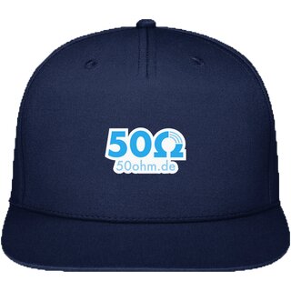 Cap 50 &Omega; - navy &ndash; mit 50ohm.de-Logo